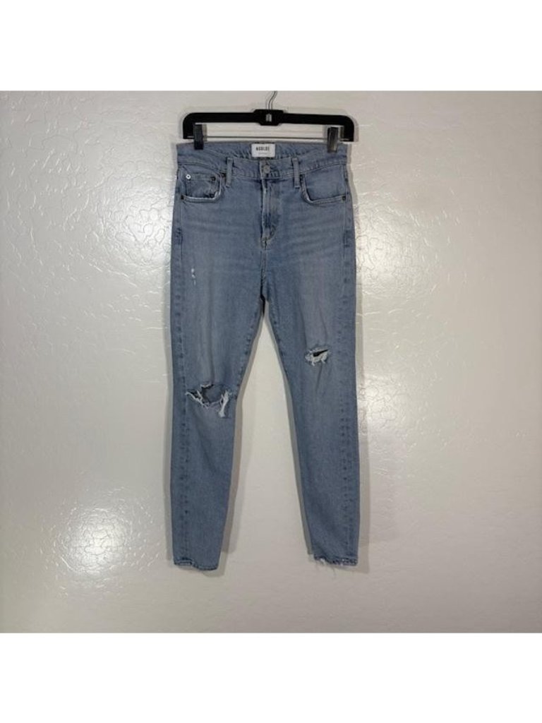 Agolde Sophie Jeans Womens 26 Blue Light Wash High Rise Skinny 26x27.5 Denim